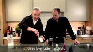 aerolatte  milk frother makes three layer caffè latte macchiato [upl. by Clynes]