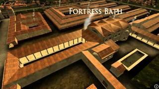 Animation of ancient Roman Fort in Caerleon Wales [upl. by Seuqram]