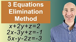 Solving Systems of 3 Equations Elimination [upl. by Itin]