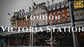 London Victoria Station Walk Through England 4K [upl. by Nomla829]