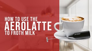 How To Use the AeroLatte To Froth Milk [upl. by Aiouqahs]