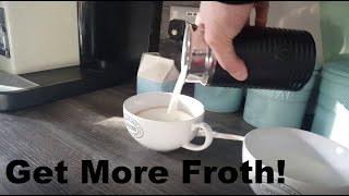 How to Get More Froth from Your Nespresso Coffee Aeroccino  Nespresso tips and help [upl. by Naashar]