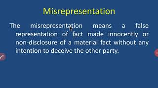 Misrepresentation [upl. by Muirhead]